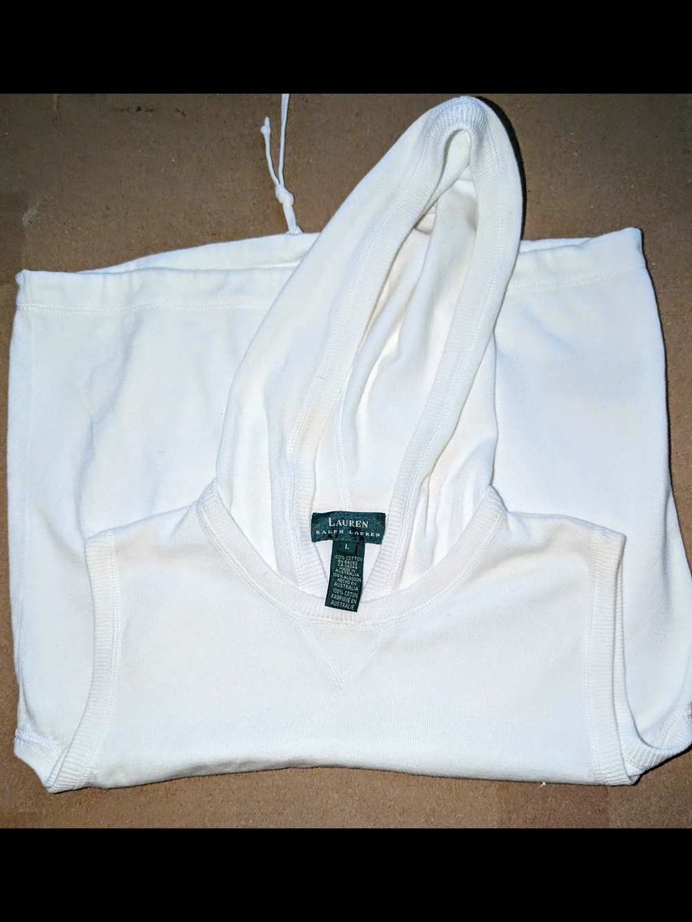 Lauren Ralph Lauren White Hooded Sweatshirt